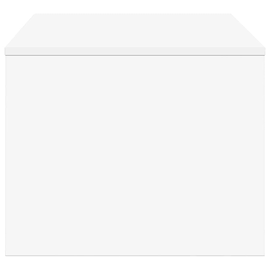 Salontafel Wit 80 x 50 x 40 cm Bewerkt hout