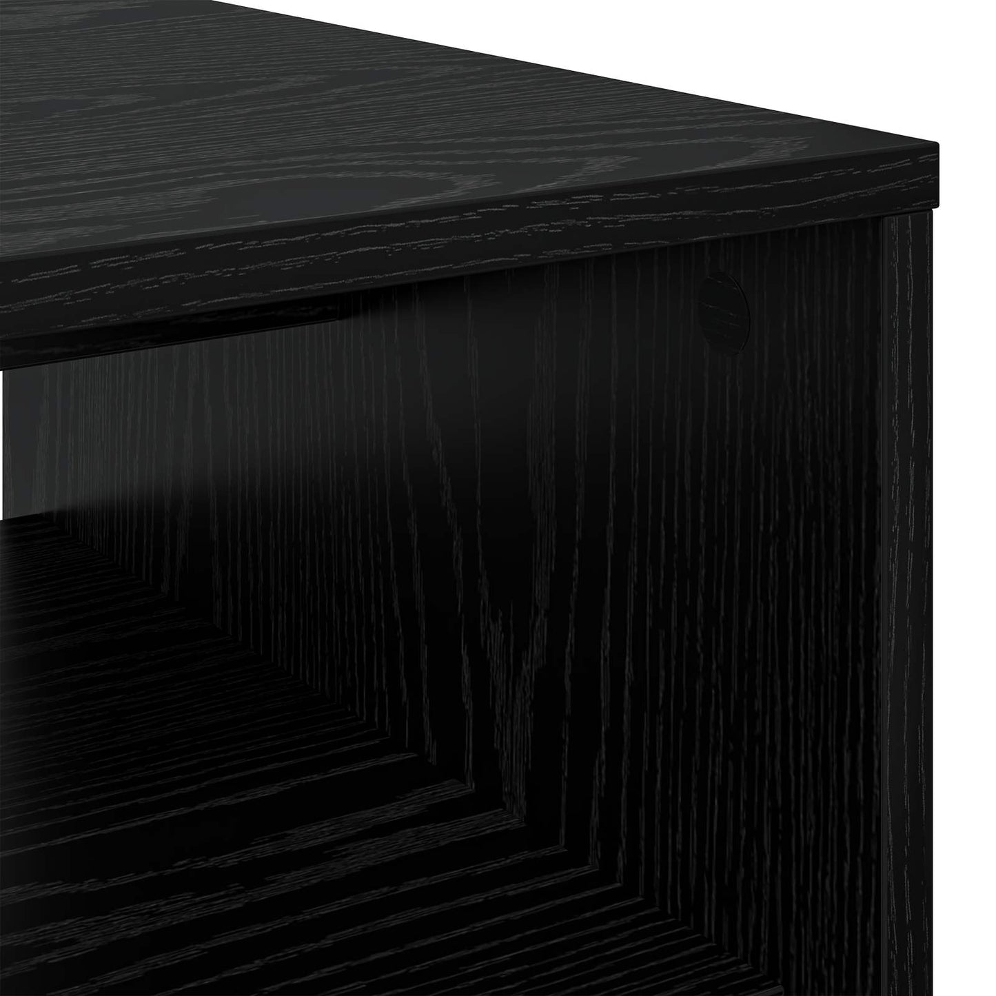 Salontafel Zwart Eiken 80 x 50 x 40 cm Bewerkt hout