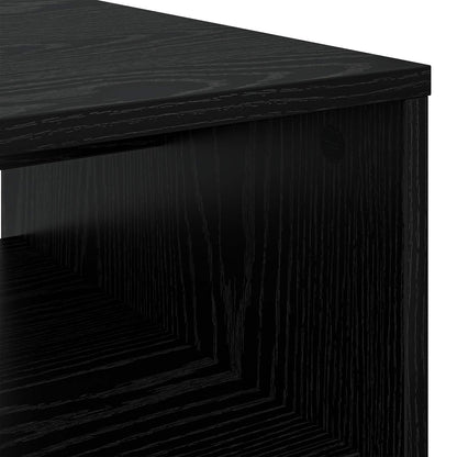 Salontafel Zwart Eiken 80 x 50 x 40 cm Bewerkt hout