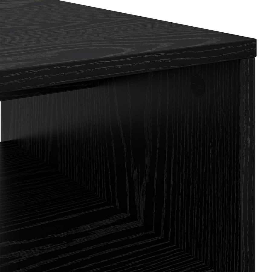 Salontafel Zwart Eiken 80 x 50 x 40 cm Bewerkt hout