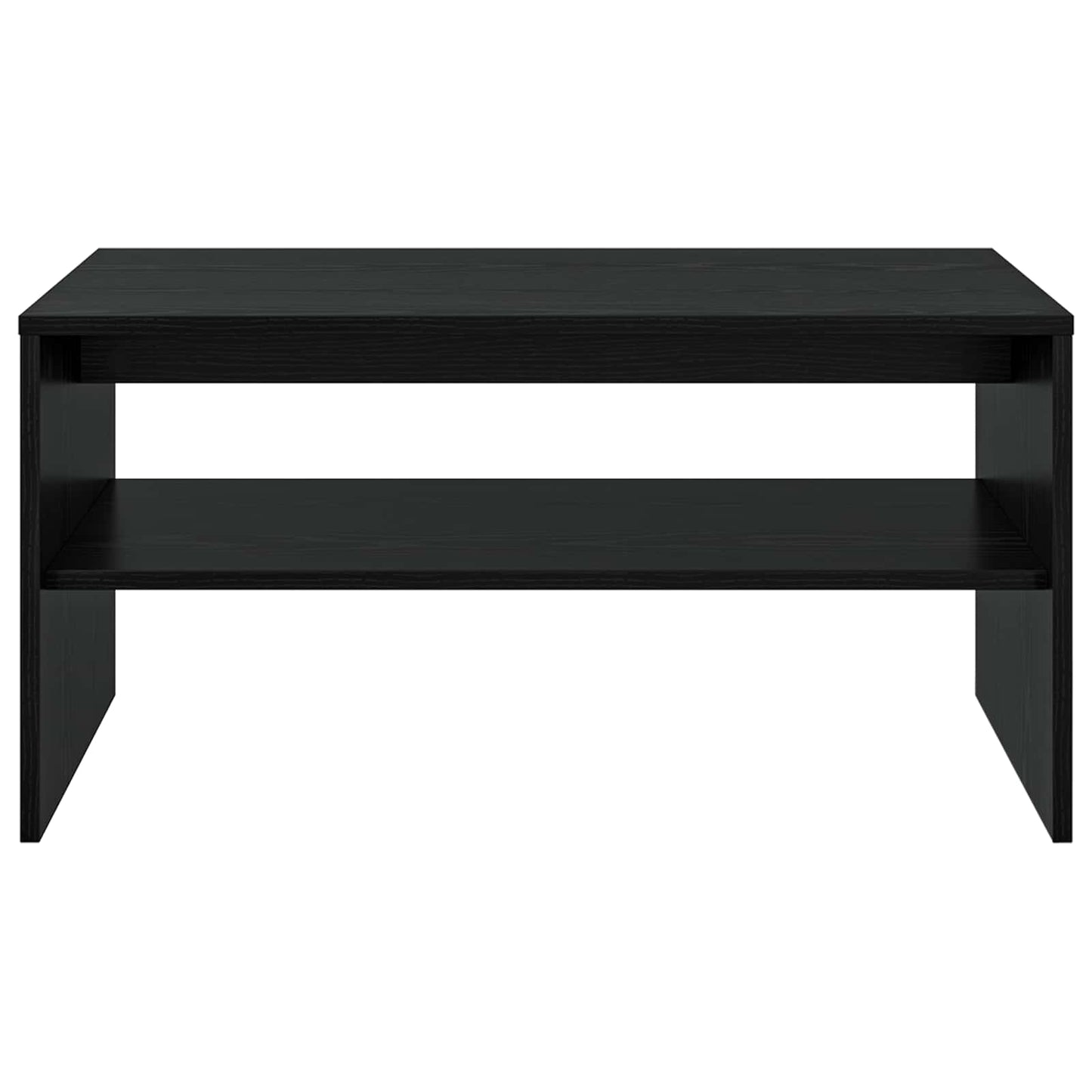 Salontafel Zwart Eiken 80 x 50 x 40 cm Bewerkt hout