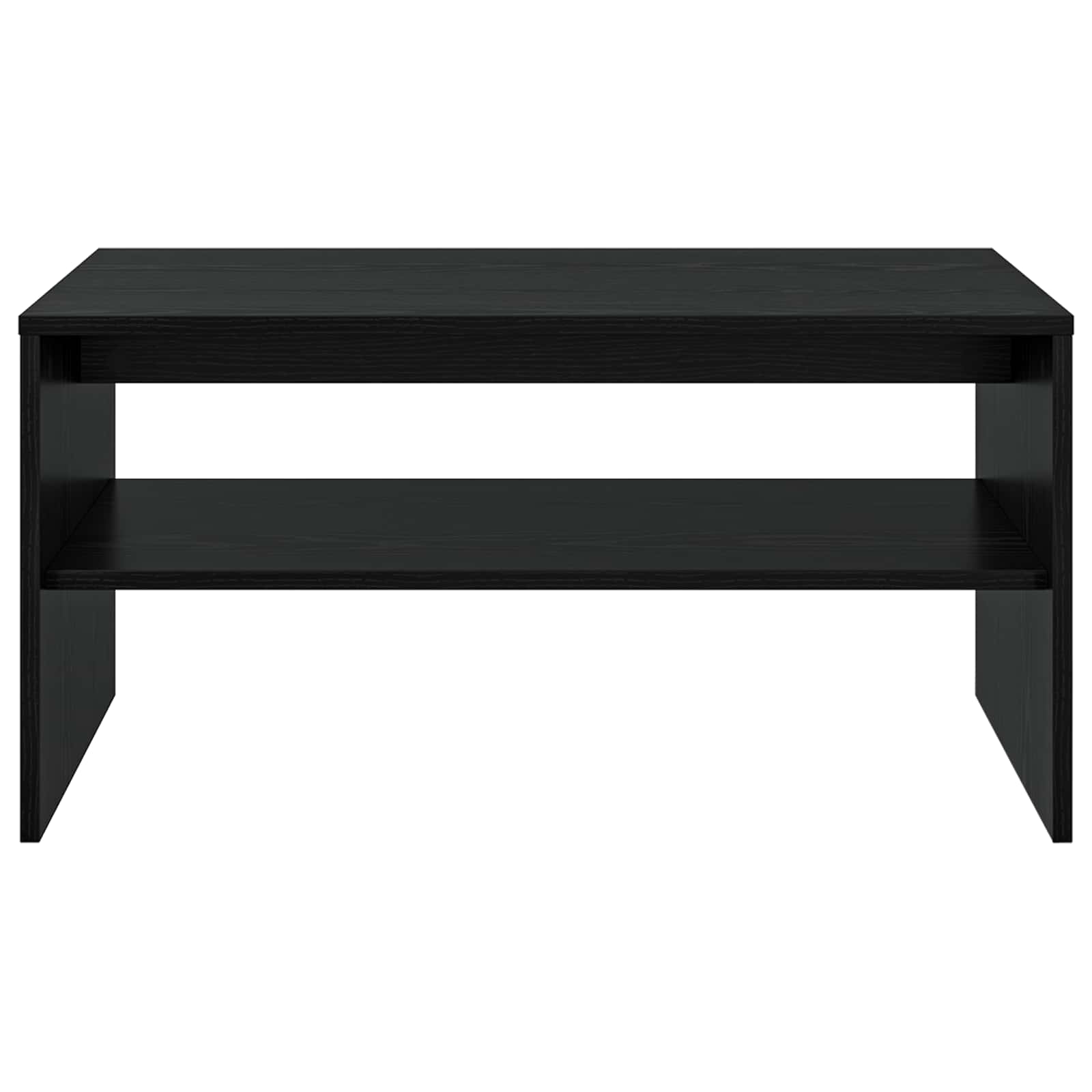 Salontafel Zwart Eiken 80 x 50 x 40 cm Bewerkt hout