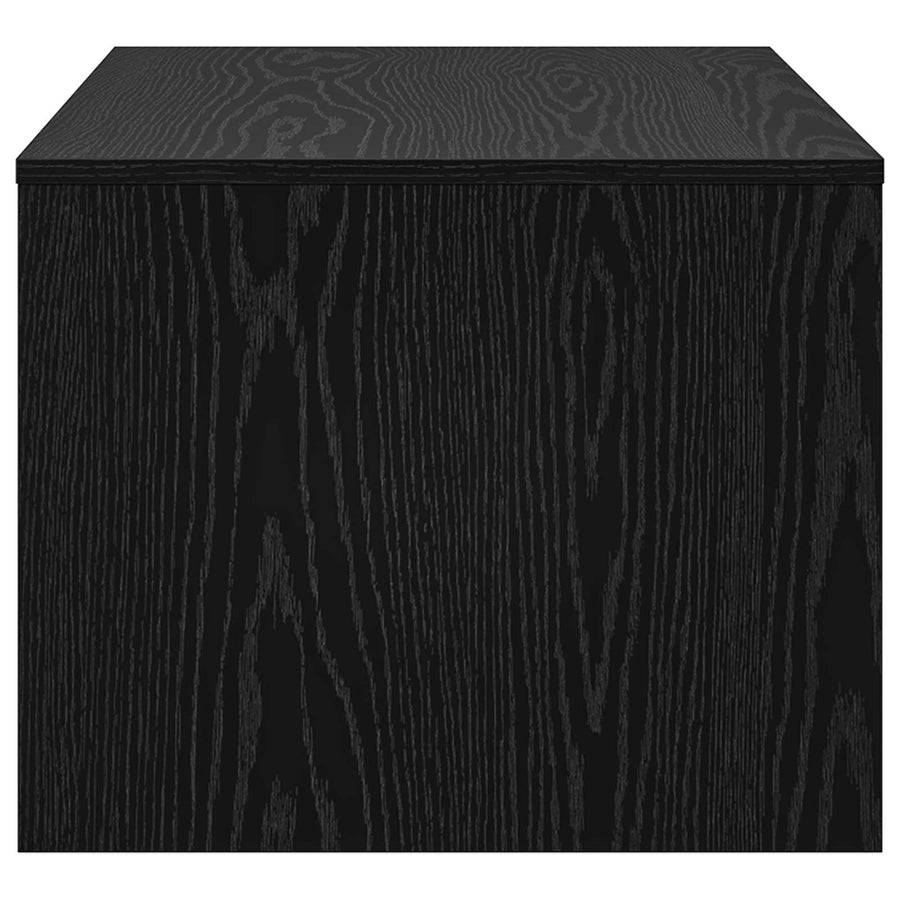Salontafel Zwart Eiken 80 x 50 x 40 cm Bewerkt hout