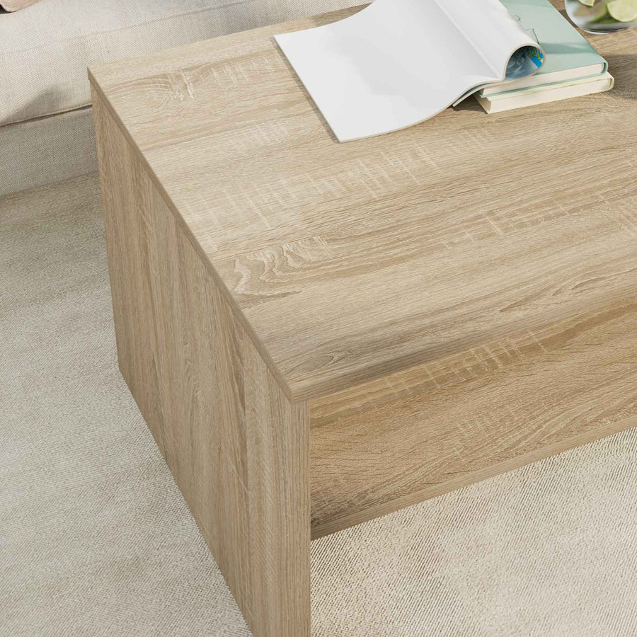 Salontafel Sonoma Eiken 80 x 50 x 40 cm Bewerkt hout