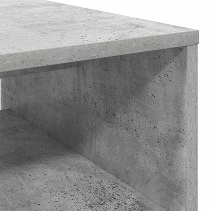 Salontafel Beton Grijs 80 x 50 x 40 cm Bewerkt hout