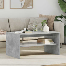 Salontafel Beton Grijs 80 x 50 x 40 cm Bewerkt hout