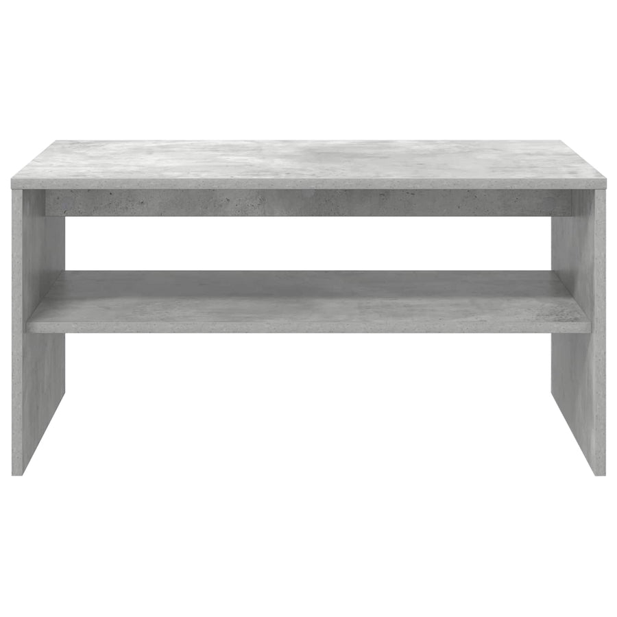Salontafel Beton Grijs 80 x 50 x 40 cm Bewerkt hout