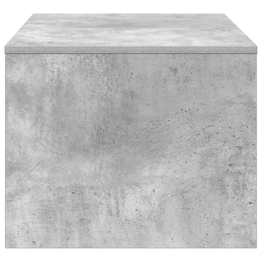 Salontafel Beton Grijs 80 x 50 x 40 cm Bewerkt hout
