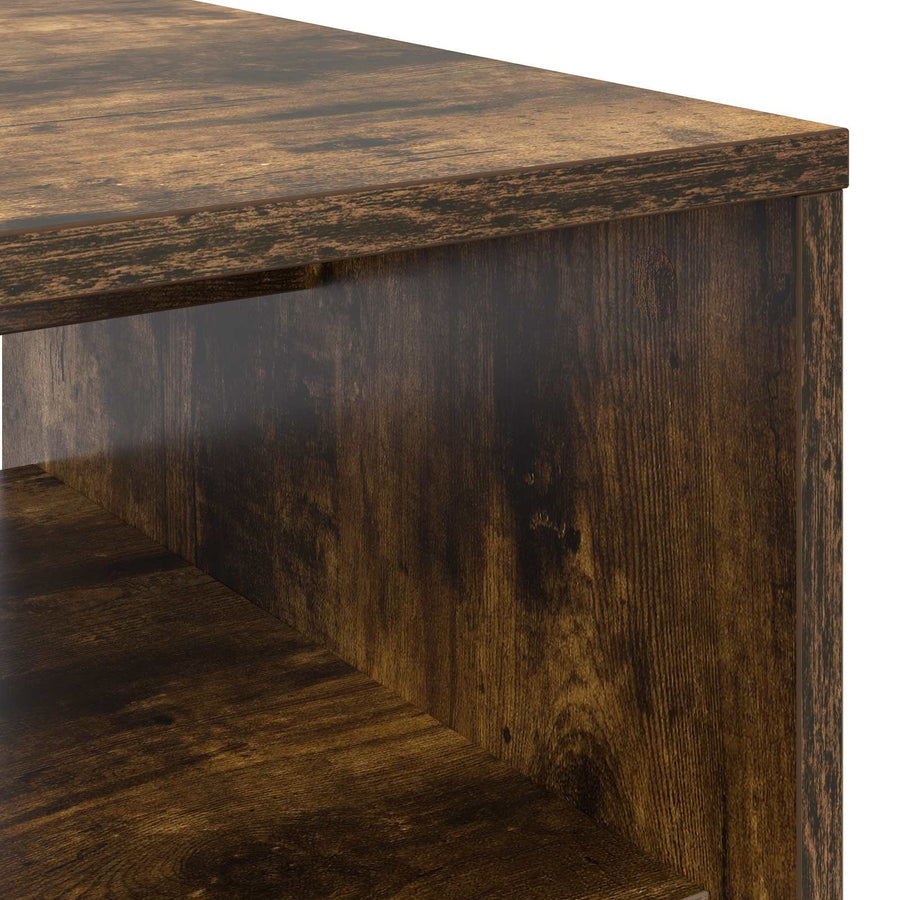 Salontafel Gerookt eiken 80 x 50 x 40 cm Bewerkt hout