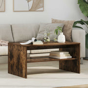 Salontafel 80x50x40 cm gerookt eiken bewerkt hout