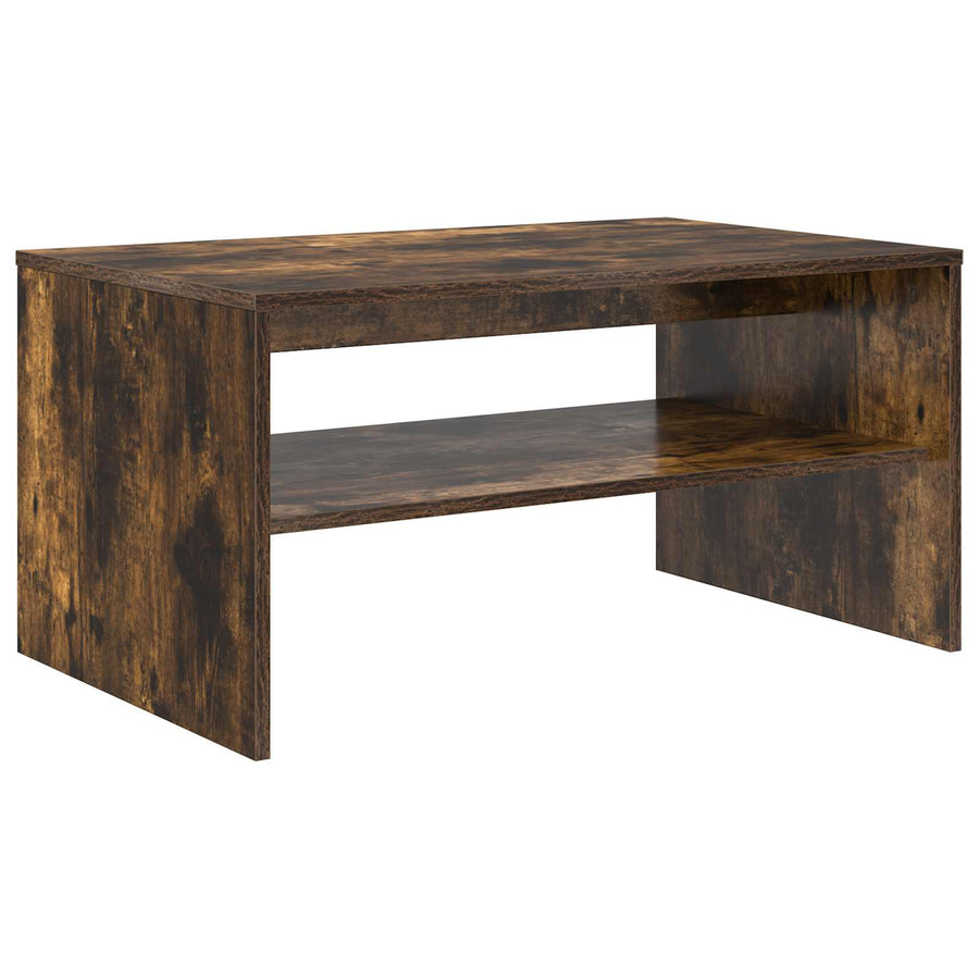 Salontafel Gerookt eiken 80 x 50 x 40 cm Bewerkt hout