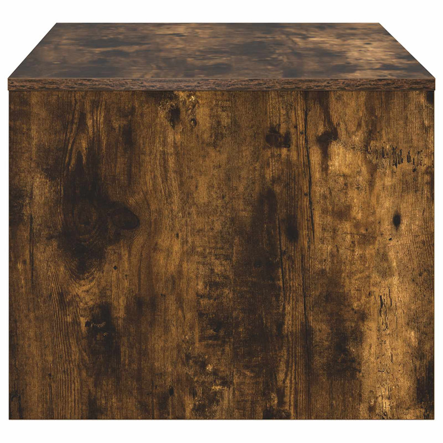 Salontafel Gerookt eiken 80 x 50 x 40 cm Bewerkt hout