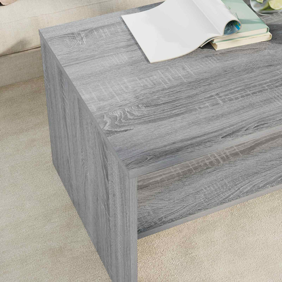 Salontafel Grijs Sonoma 80 x 50 x 40 cm Bewerkt hout