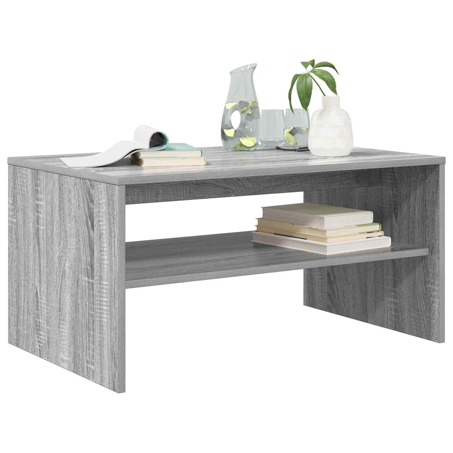 Salontafel Grijs Sonoma 80 x 50 x 40 cm Bewerkt hout