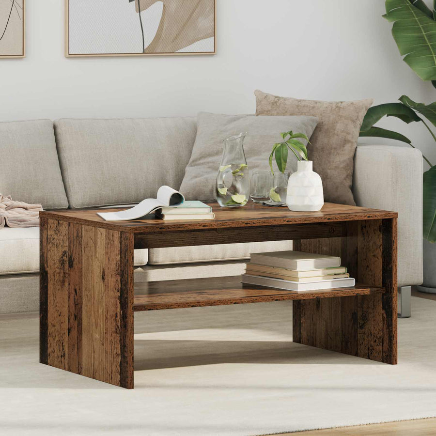 Salontafel Oudhout 80 x 50 x 40 cm Bewerkt hout