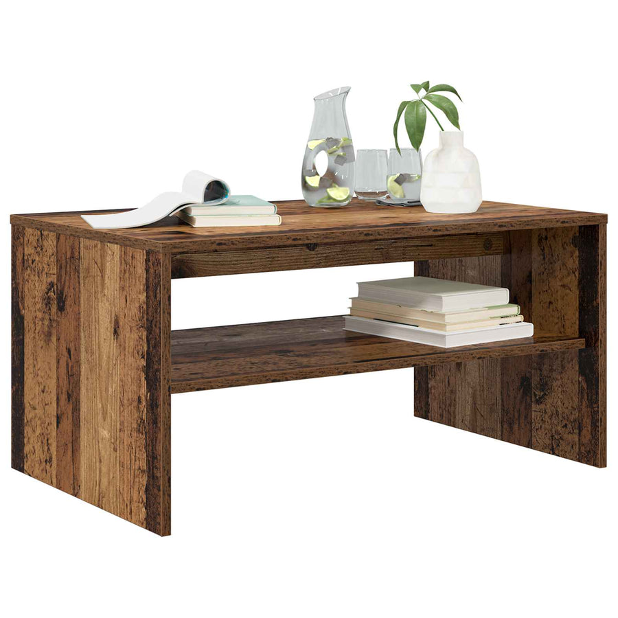 Salontafel Oudhout 80 x 50 x 40 cm Bewerkt hout