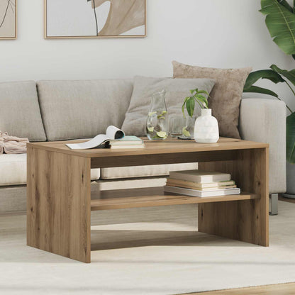 Salontafel Artisan Eiken 80 x 50 x 40 cm Bewerkt hout