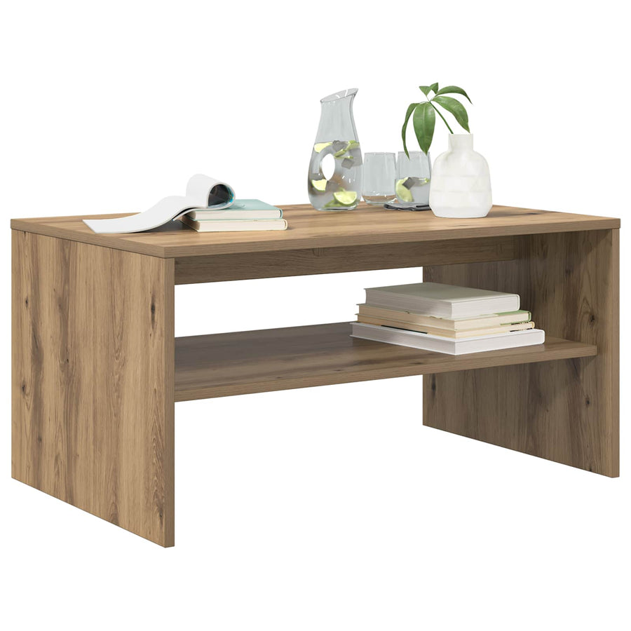 Salontafel Artisan Eiken 80 x 50 x 40 cm Bewerkt hout