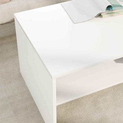 Salontafel Wit 100 x 50 x 40 cm Bewerkt hout