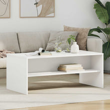 Salontafel Wit 100 x 50 x 40 cm Bewerkt hout