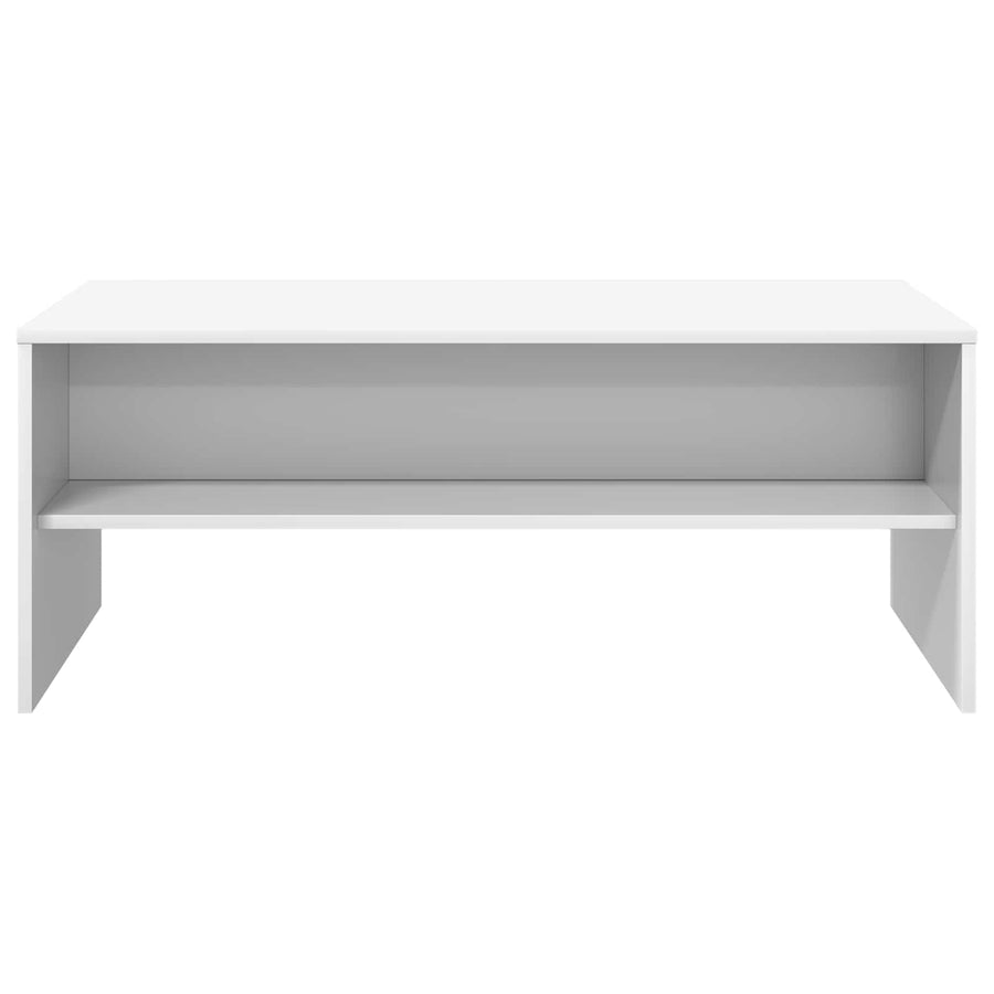 Salontafel Wit 100 x 50 x 40 cm Bewerkt hout