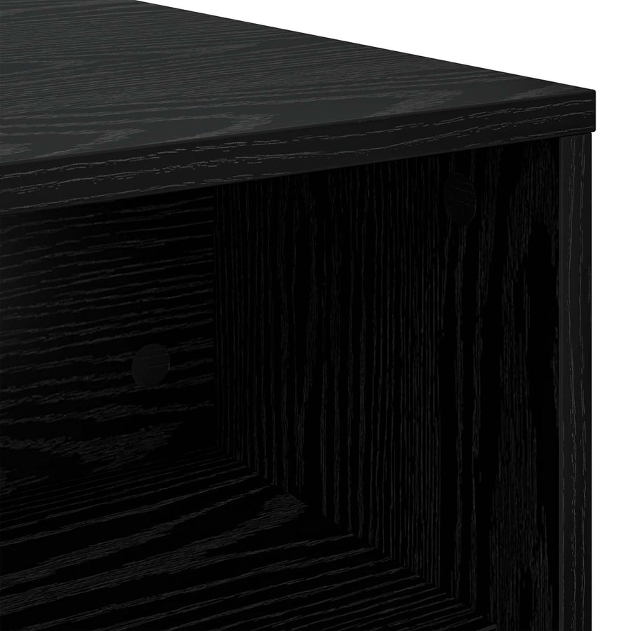 Salontafel Zwart Eiken 100 x 50 x 40 cm Bewerkt hout