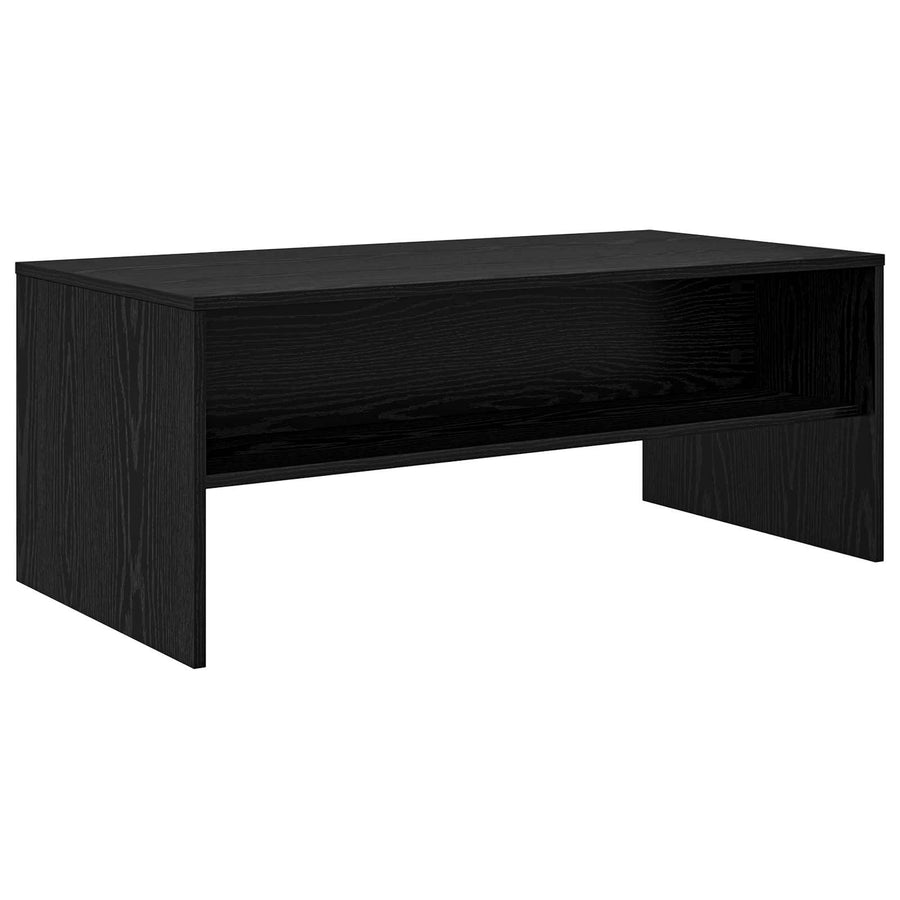 Salontafel Zwart Eiken 100 x 50 x 40 cm Bewerkt hout