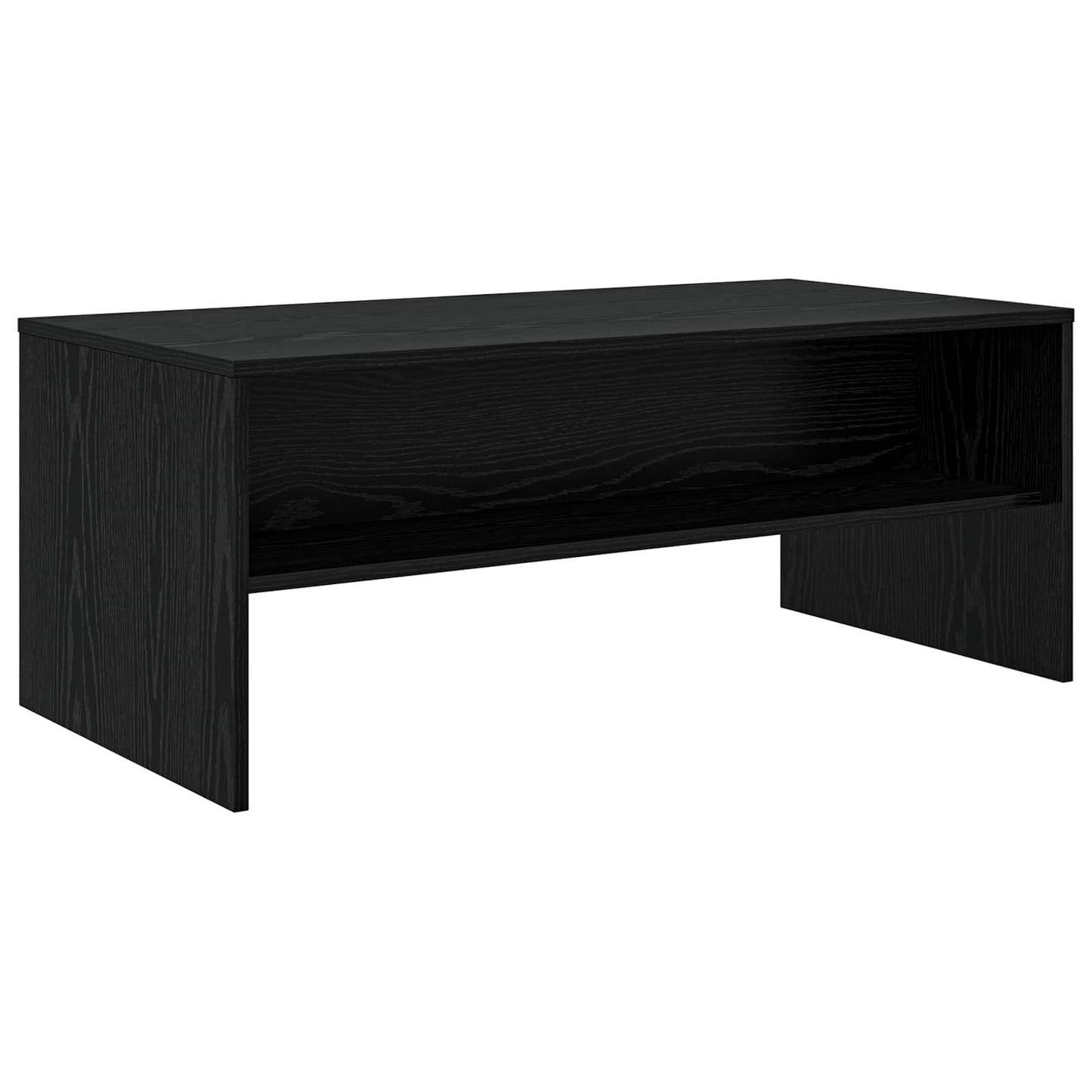 Salontafel Zwart Eiken 100 x 50 x 40 cm Bewerkt hout