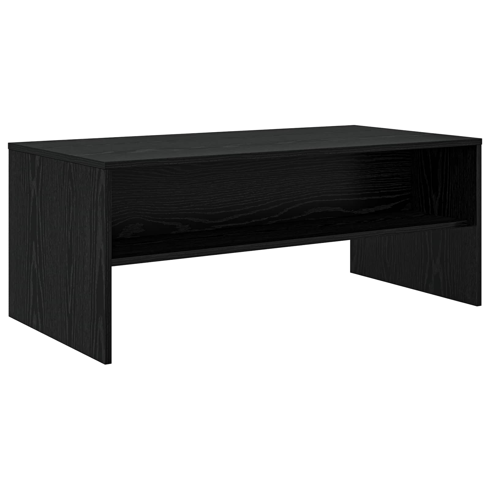 Salontafel Zwart Eiken 100 x 50 x 40 cm Bewerkt hout