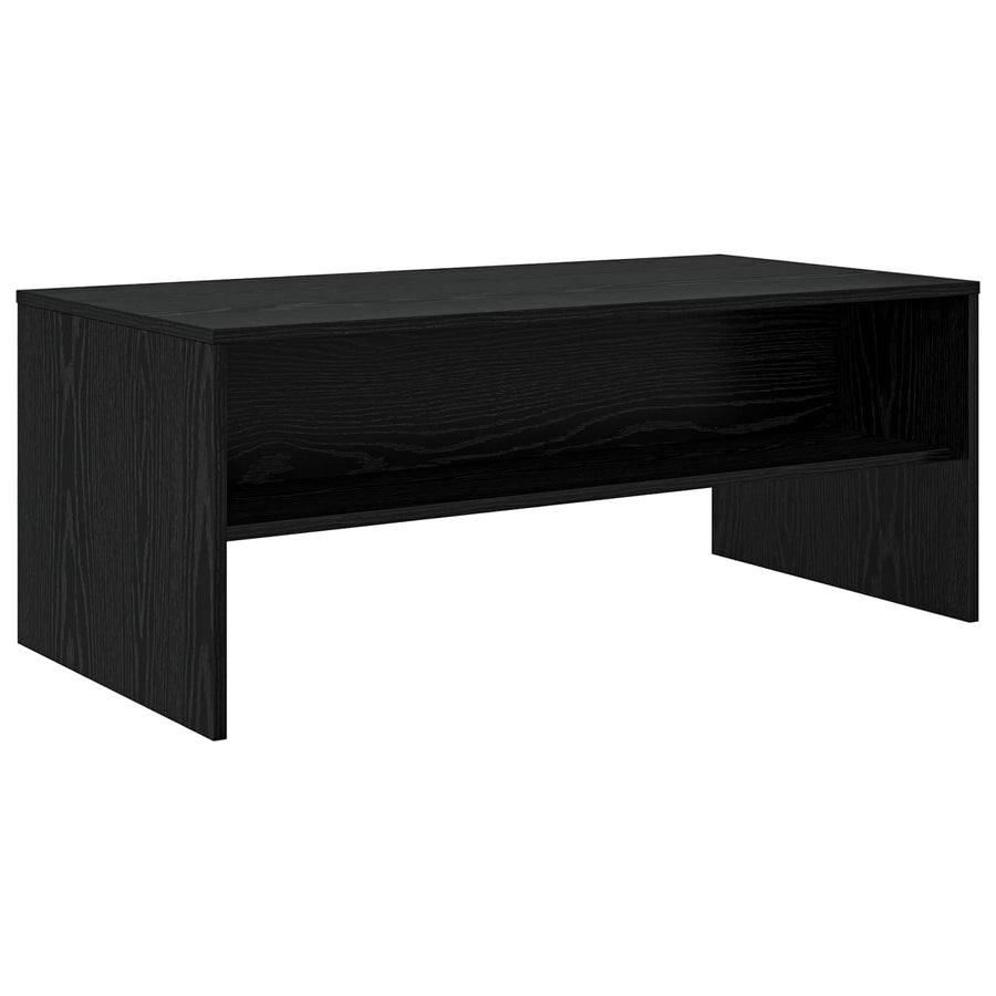 Salontafel Zwart Eiken 100 x 50 x 40 cm Bewerkt hout