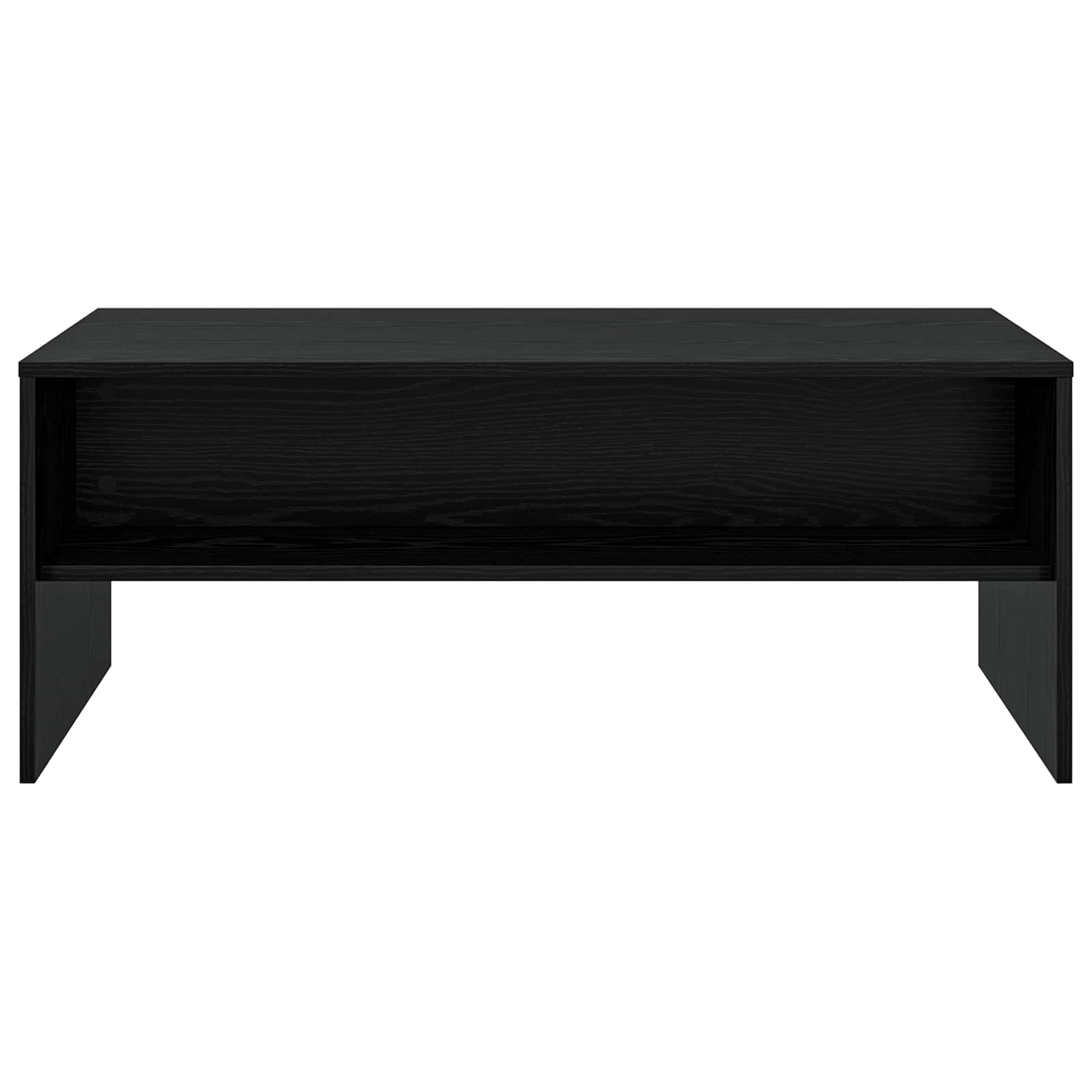Salontafel Zwart Eiken 100 x 50 x 40 cm Bewerkt hout