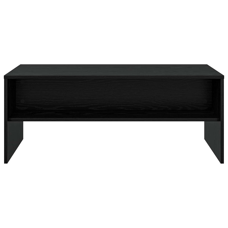 Salontafel Zwart Eiken 100 x 50 x 40 cm Bewerkt hout