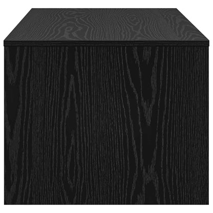 Salontafel Zwart Eiken 100 x 50 x 40 cm Bewerkt hout