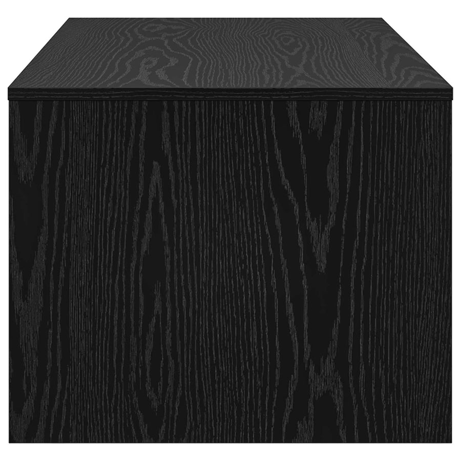 Salontafel Zwart Eiken 100 x 50 x 40 cm Bewerkt hout