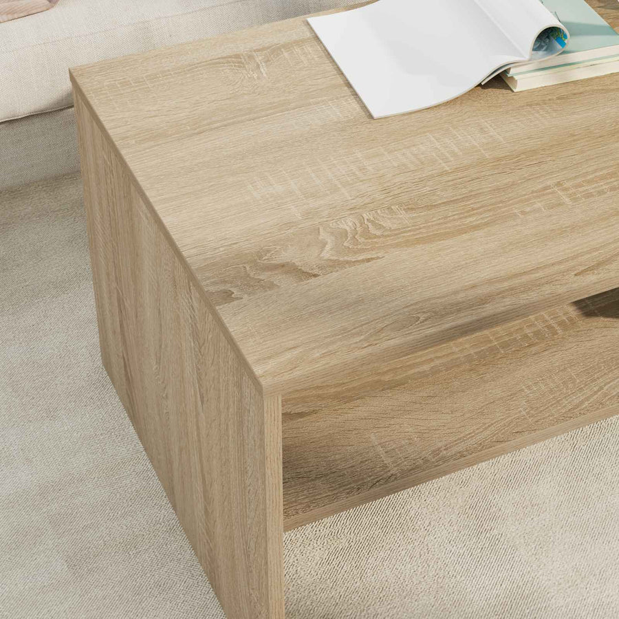 Salontafel Sonoma Eiken 100 x 50 x 40 cm Bewerkt hout