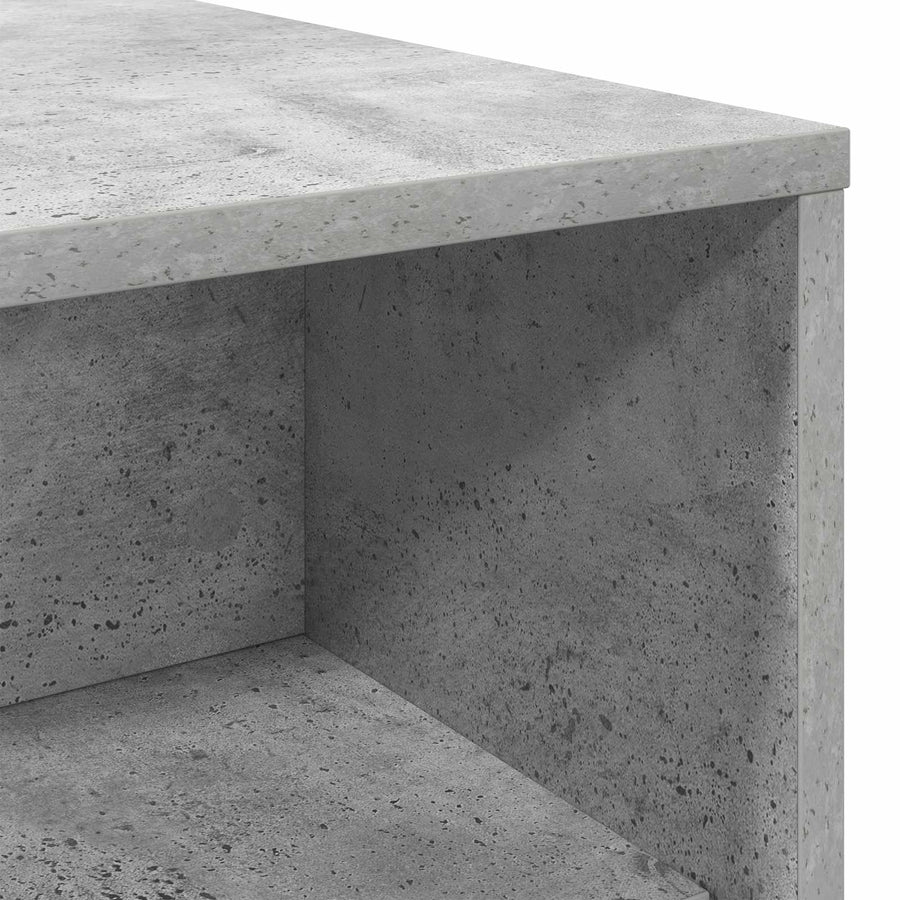 Salontafel Beton Grijs 100 x 50 x 40 cm Bewerkt hout