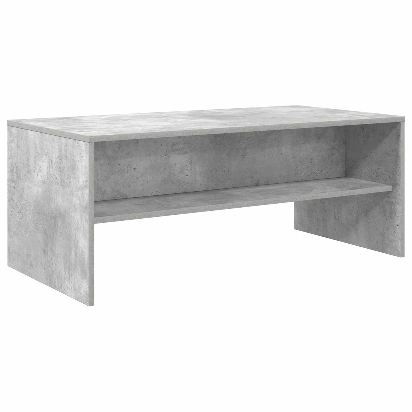 Salontafel Beton Grijs 100 x 50 x 40 cm Bewerkt hout