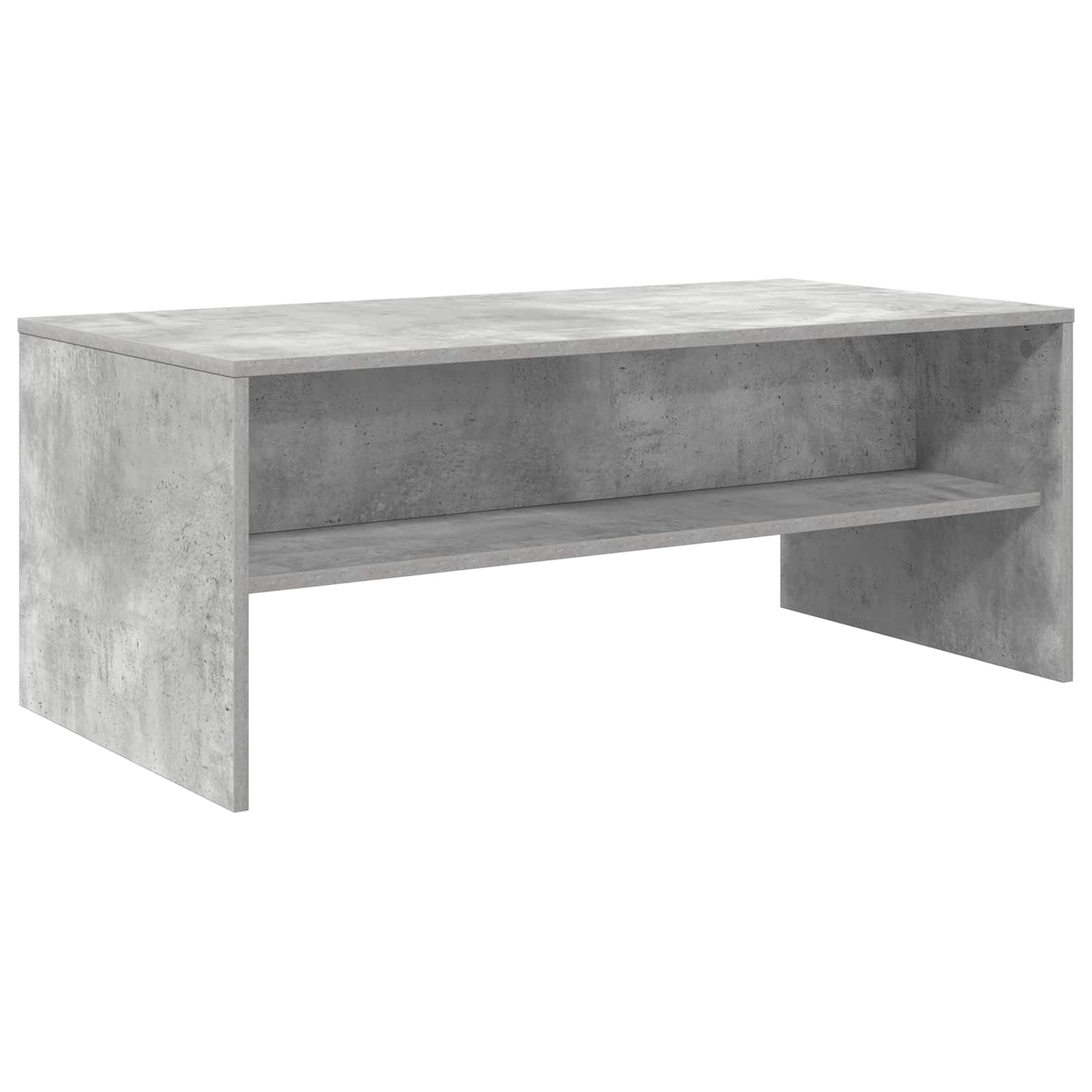 Salontafel Beton Grijs 100 x 50 x 40 cm Bewerkt hout