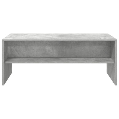 Salontafel Beton Grijs 100 x 50 x 40 cm Bewerkt hout