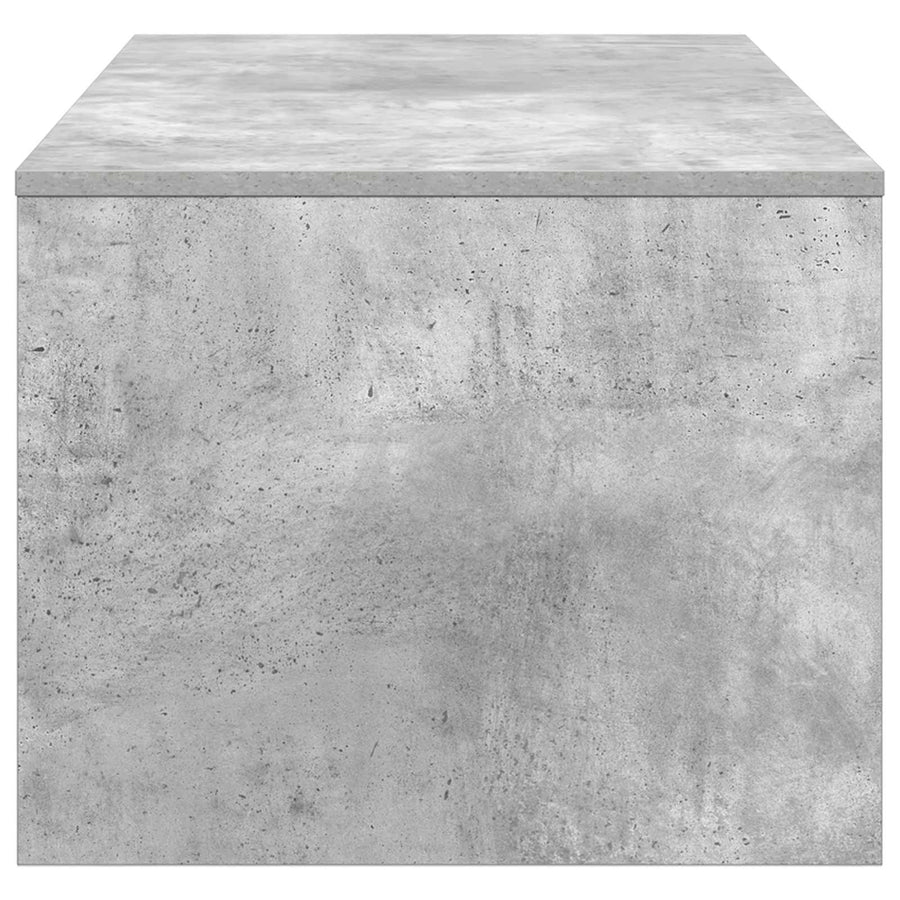 Salontafel Beton Grijs 100 x 50 x 40 cm Bewerkt hout