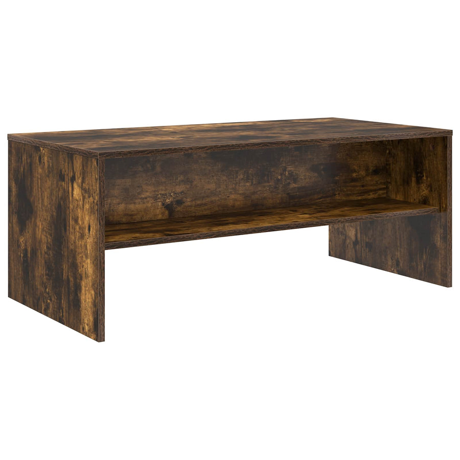 Salontafel Gerookt eiken 100 x 50 x 40 cm Bewerkt hout