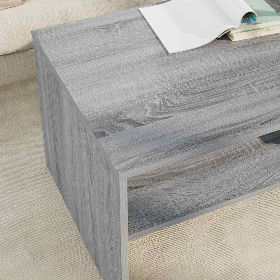 Salontafel Grijs Sonoma 100 x 50 x 40 cm Bewerkt hout