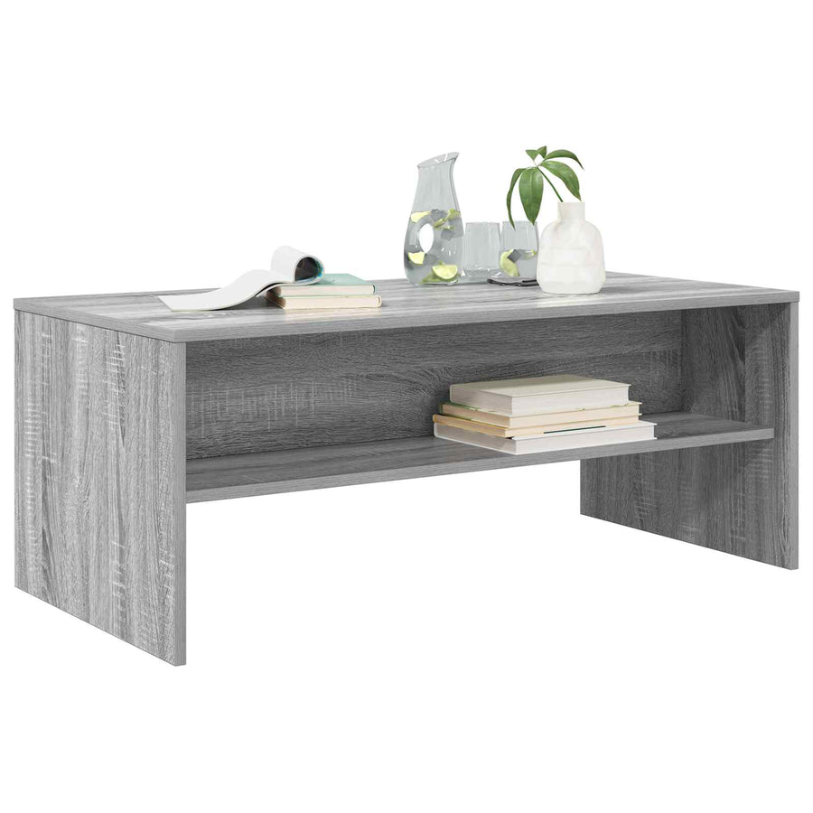 Salontafel Grijs Sonoma 100 x 50 x 40 cm Bewerkt hout
