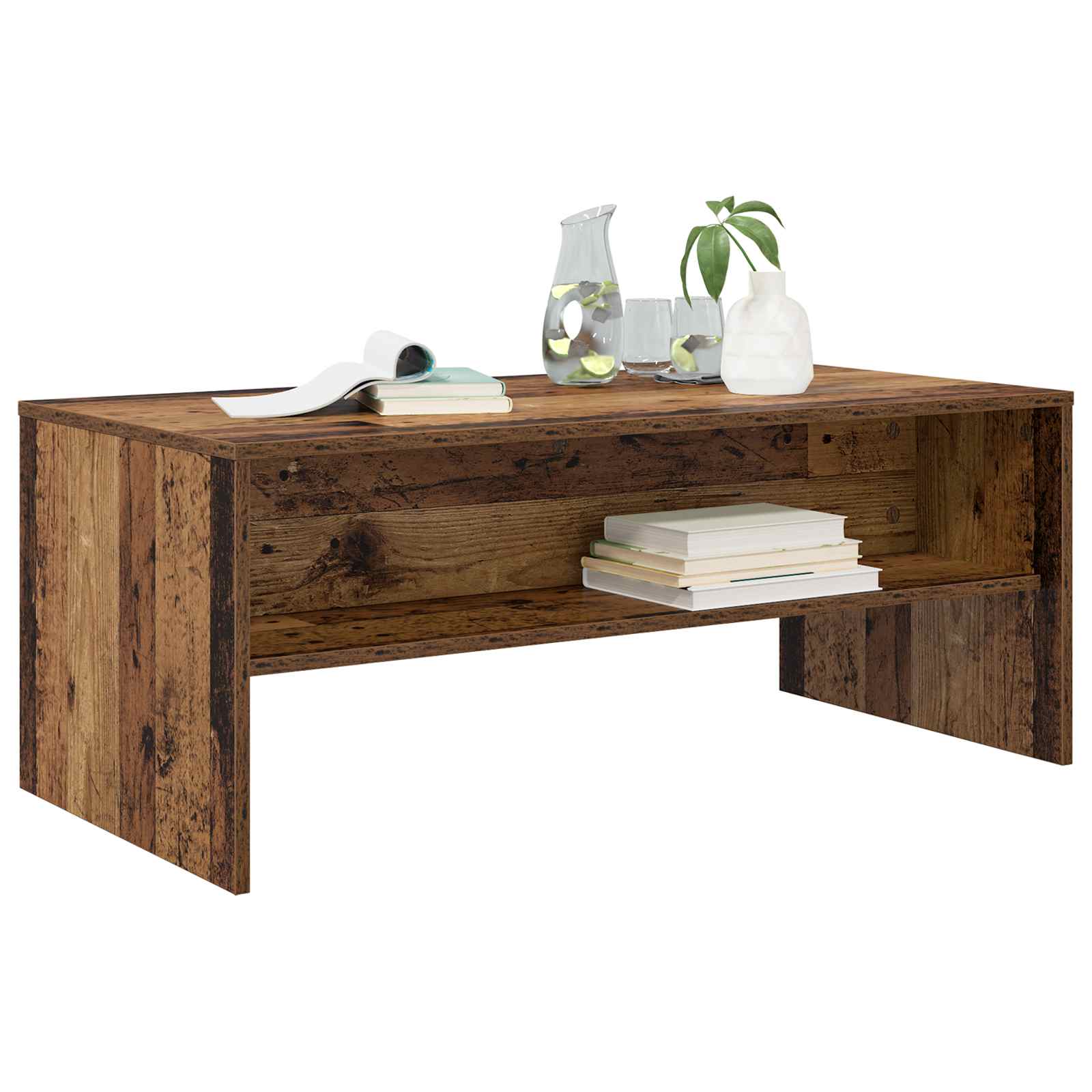 Salontafel Oudhout 100 x 50 x 40 cm Bewerkt hout