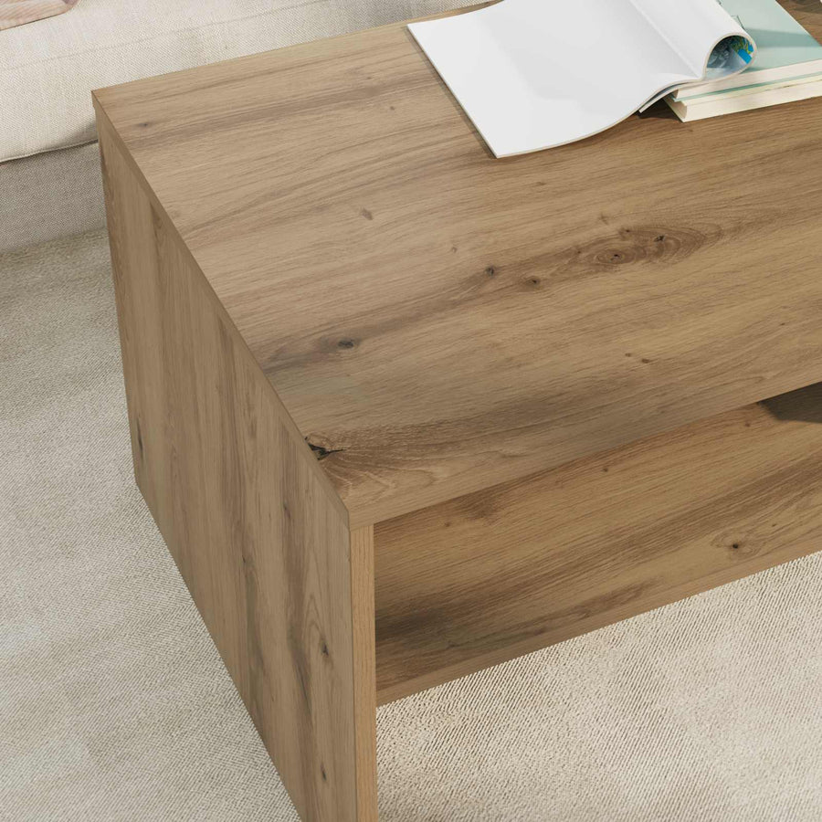 Salontafel Artisan Eiken 100 x 50 x 40 cm Bewerkt hout