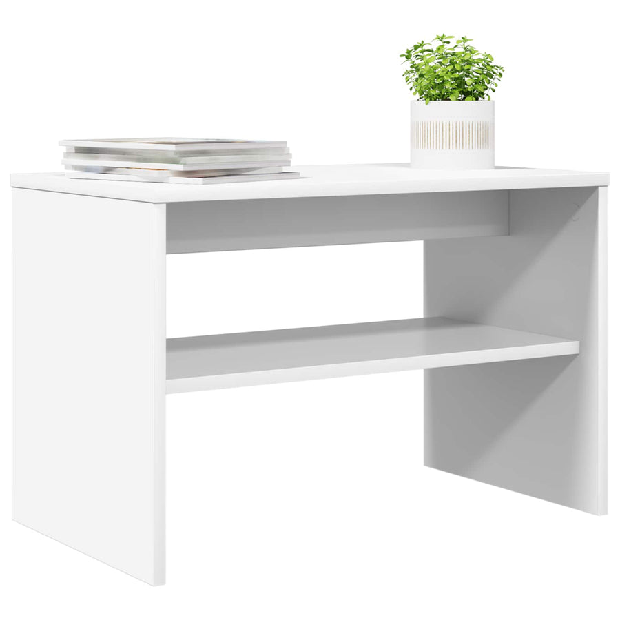 TV-kast Wit 60 x 35 x 40 cm Bewerkt hout