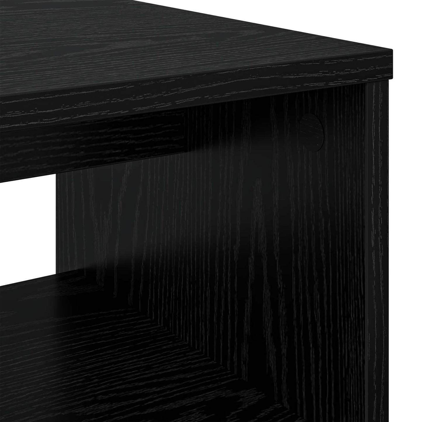 TV-kast Zwart Eiken 60 x 35 x 40 cm Bewerkt hout