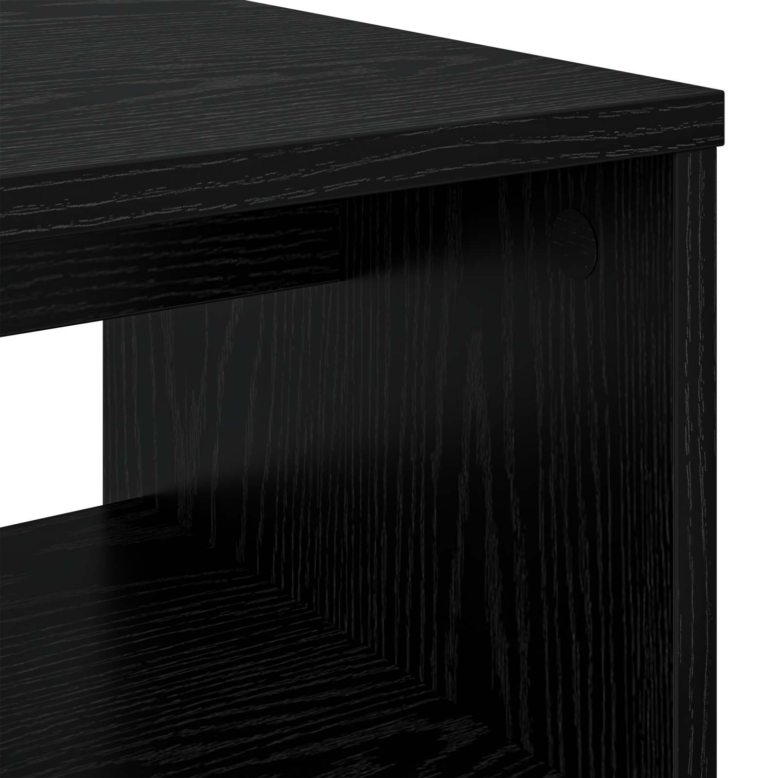 TV-kast Zwart Eiken 60 x 35 x 40 cm Bewerkt hout