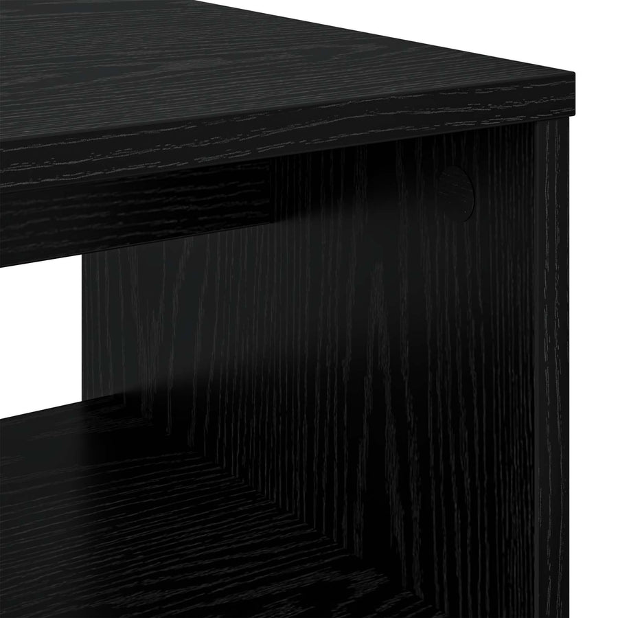TV-kast Zwart Eiken 60 x 35 x 40 cm Bewerkt hout