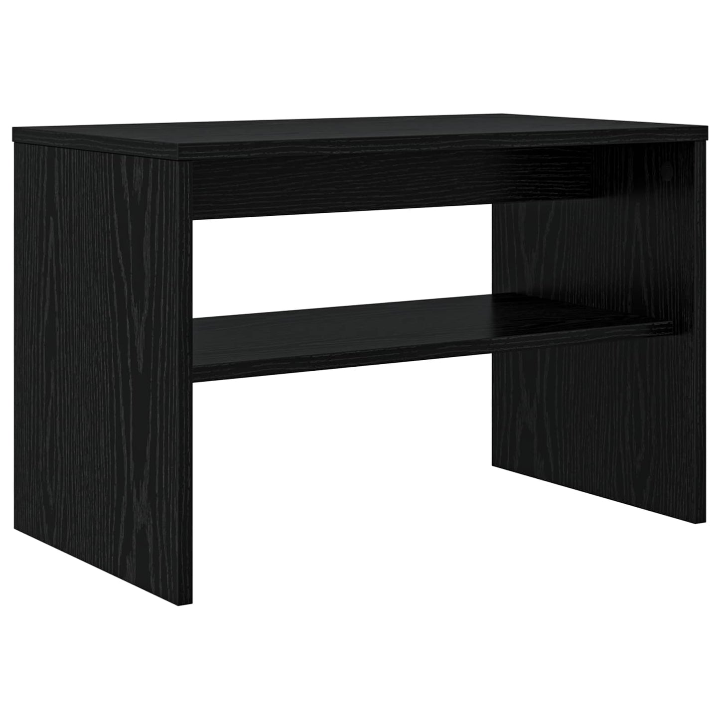 TV-kast Zwart Eiken 60 x 35 x 40 cm Bewerkt hout